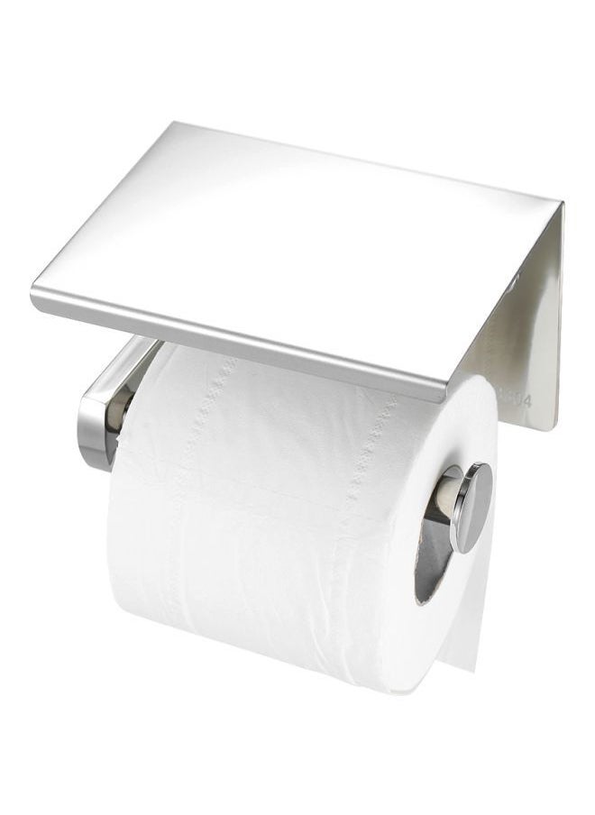 NIBEMINENT Wall-Mounted Toilet Paper Holder Silver  - Image 3