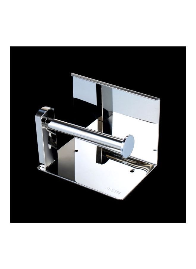 NIBEMINENT Wall-Mounted Toilet Paper Holder Silver  - Image 4