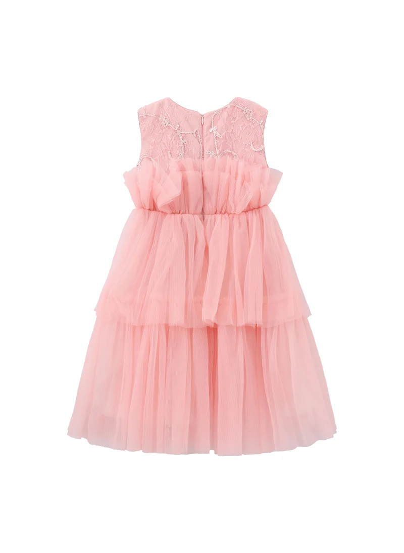 Balabala light pink Kids Girls Woven one-piece dress for Women | Best Price UAE