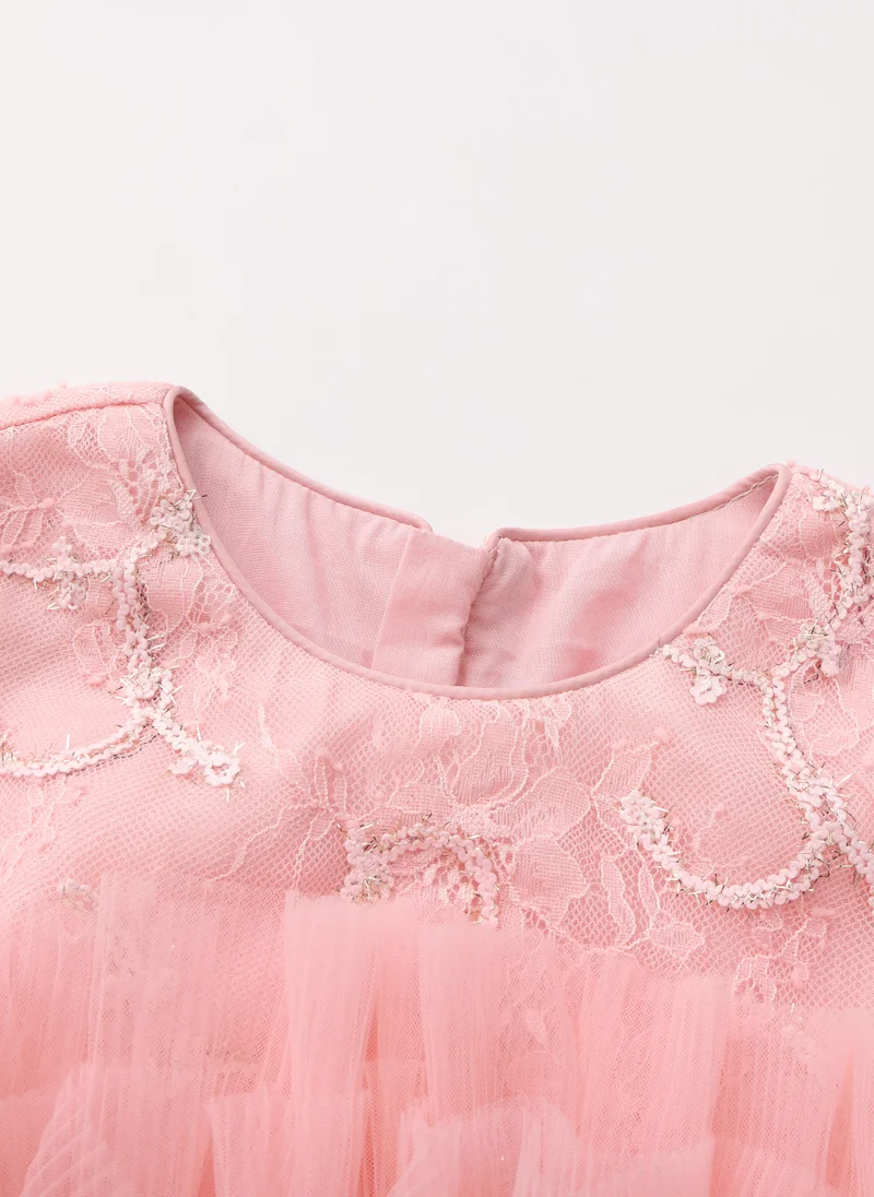 Balabala light pink Kids Girls Woven one-piece dress for Women | Best Price UAE