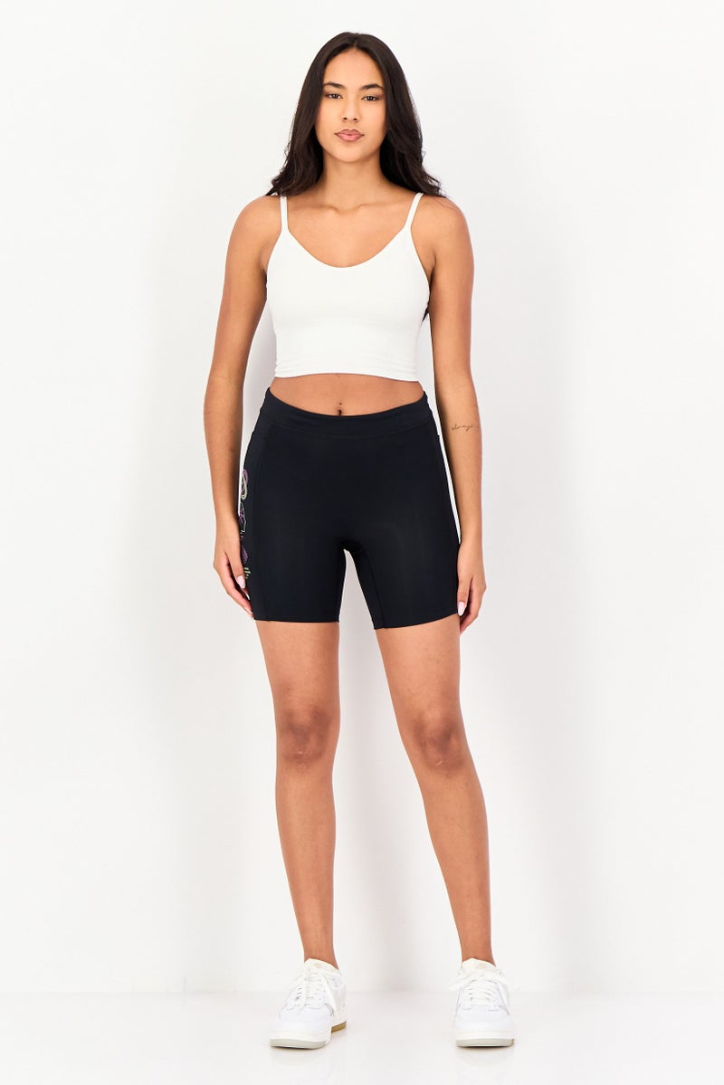 UNDER ARMOUR شورتات جري ضيقة للنساء، أسود - Image 3