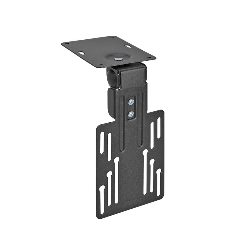 Mount-It! Compact Folding Ceiling TV Mount | Flip Down and Under Cabinet TV Bracket for Small Screens Up to 24 Inches | 90Â° Tilt and 360Â° Swivel | VESA 50x50, 75x75, 100x100 | Max 18 lbs - Image 1