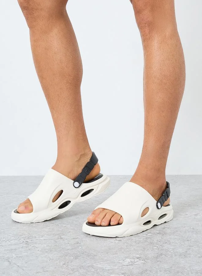 Cut-Out Detail Back Strap Comfort Sandals