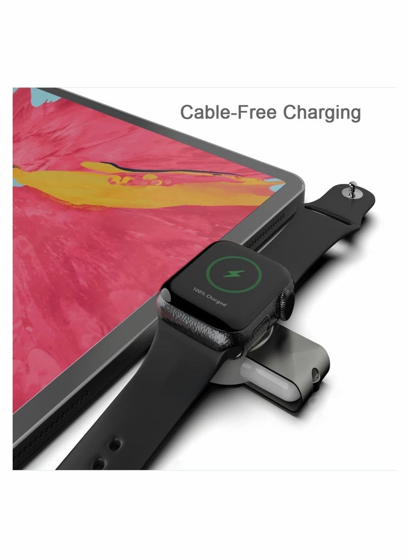 SYOSI Portable Apple Watch Charger, Travel Wireless Magnetic Charger for Apple Watch with USB A and USB C Connector, Compatible with Apple Watch Series 1/2/3/4/5/6 2 in 1 - Image 5