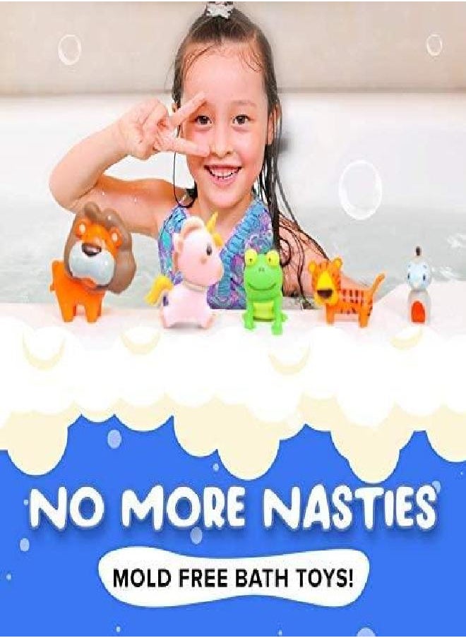 SplashEZ Mold Free Bath Toys for Babies and Toddlers, Animal No Hole Bath Toys, Non Squirting Bath Toys no Mold for Tub,Beach,Pool, BPA-Free, Dishwasher-Safe, Infant Bath Toys No Holes 0 1 3 6 12 18 Months  - Image 2