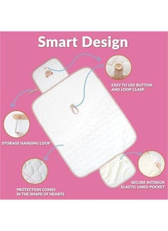 MIXDE Portable Changing Pad, Travel Changing Mat for Diaper Bag, Portable Diaper Changing Pad, Diaper Changing Pad Travel, Baby Travel Items, Newborn Essentials Must Haves, Water-Resistant Interior  - Image 3