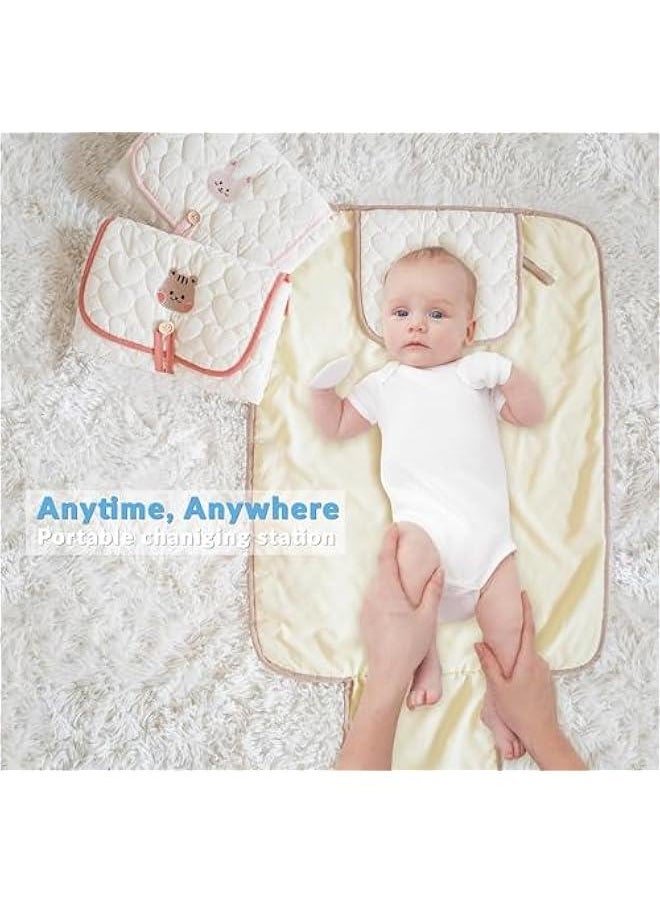 MIXDE Portable Changing Pad, Travel Changing Mat for Diaper Bag, Portable Diaper Changing Pad, Diaper Changing Pad Travel, Baby Travel Items, Newborn Essentials Must Haves, Water-Resistant Interior  - Image 2