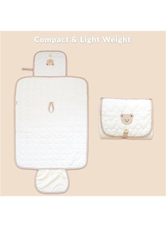 MIXDE Portable Changing Pad, Travel Changing Mat for Diaper Bag, Portable Diaper Changing Pad, Diaper Changing Pad Travel, Baby Travel Items, Newborn Essentials Must Haves, Water-Resistant Interior  - Image 4