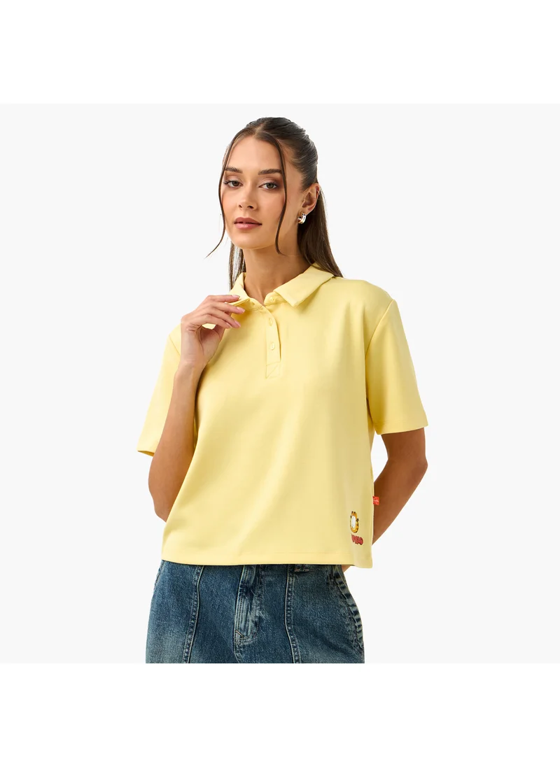 SP Characters Garfield Print Polo T-shirt