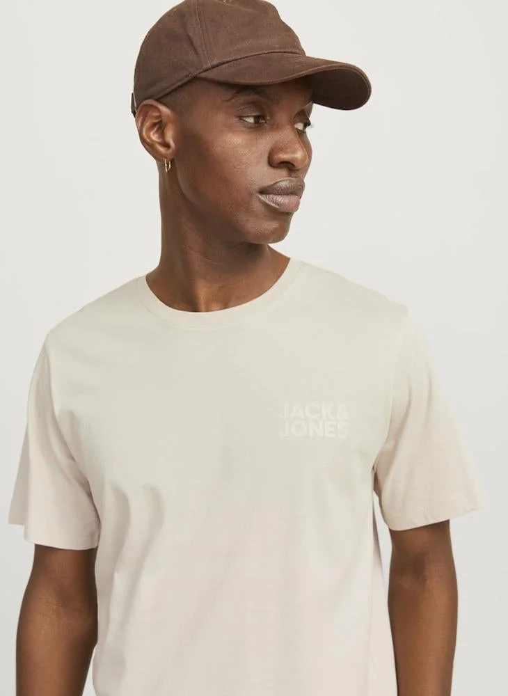 JACK & JONES  Logo Crew Neck T-Shirt for Men | Best Price UAE