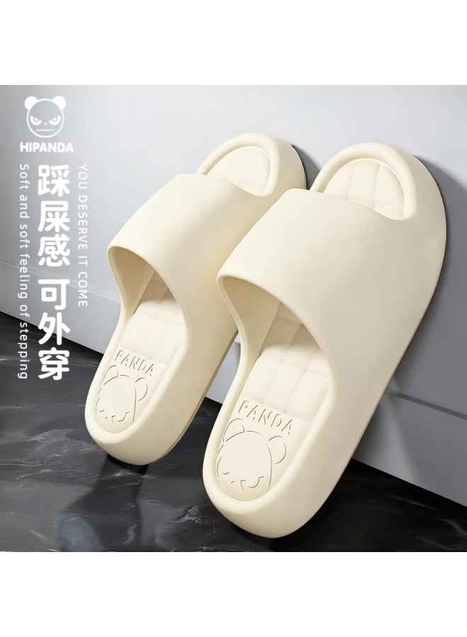 Hipanda Couple Eva Slippers Non-slip Soft Sole Indoor Bathroom Shower Home White Size 40-41