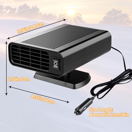 Showvigor Portable Car Heater, 2026 New upgraded Car Heater for Vehicle,12V Fast Heating Windscreen Defroster Defogger, 150W Car Heater That Plugs into Cigarette Lighter and Cooling Fan for All Cars - Image 2