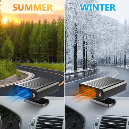 Showvigor Portable Car Heater, 2026 New upgraded Car Heater for Vehicle,12V Fast Heating Windscreen Defroster Defogger, 150W Car Heater That Plugs into Cigarette Lighter and Cooling Fan for All Cars - Image 5
