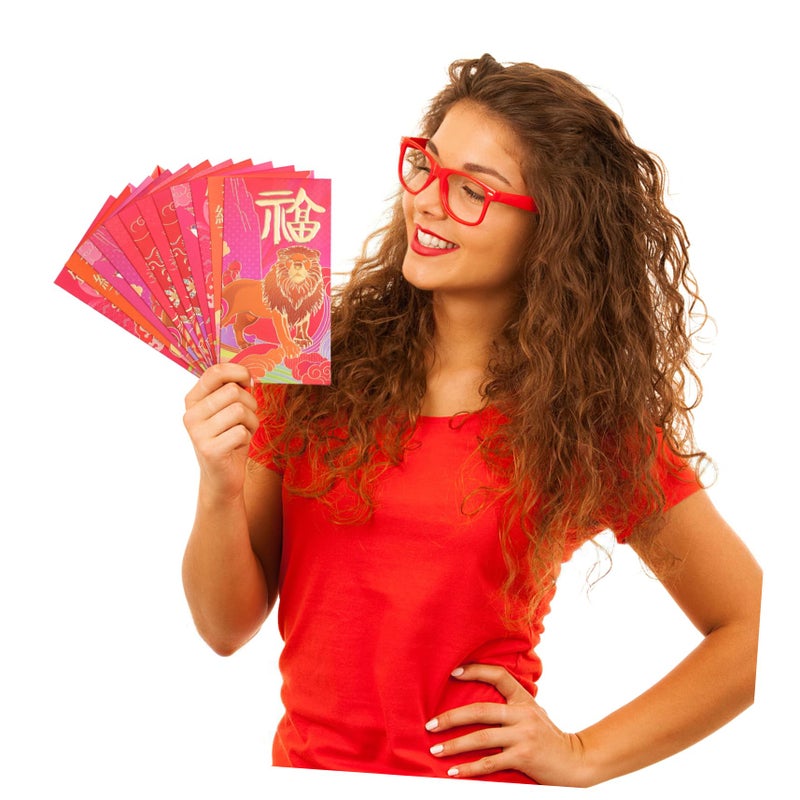 12pcs Chinese Red Envelopes Lucky Money Packets Dragon Pattern for Lunar New Year Wedding Housewarming - Image 3