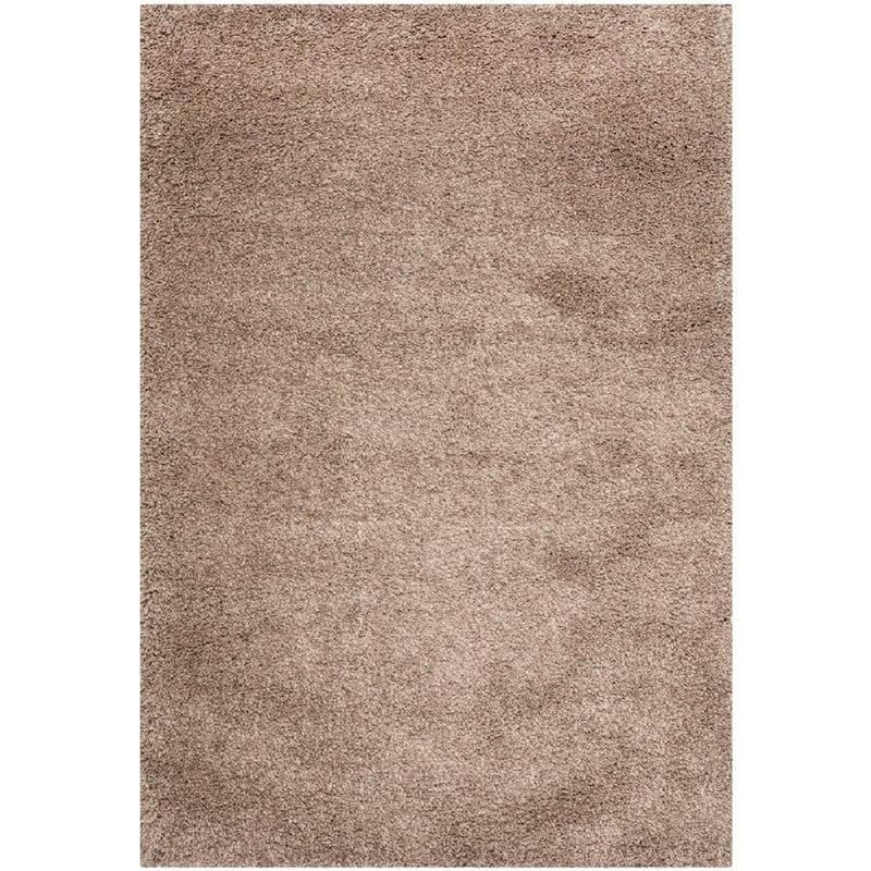INDIAN RUGS Indian Rugs Shaggy Modern Rug Soft Plain Premium Shagg Rectangular Carpet Collection Plain Color 18 Cm Pile Height for Living RoomHome and Bedroom Light Brown6 X 8 FEET  - Image 3