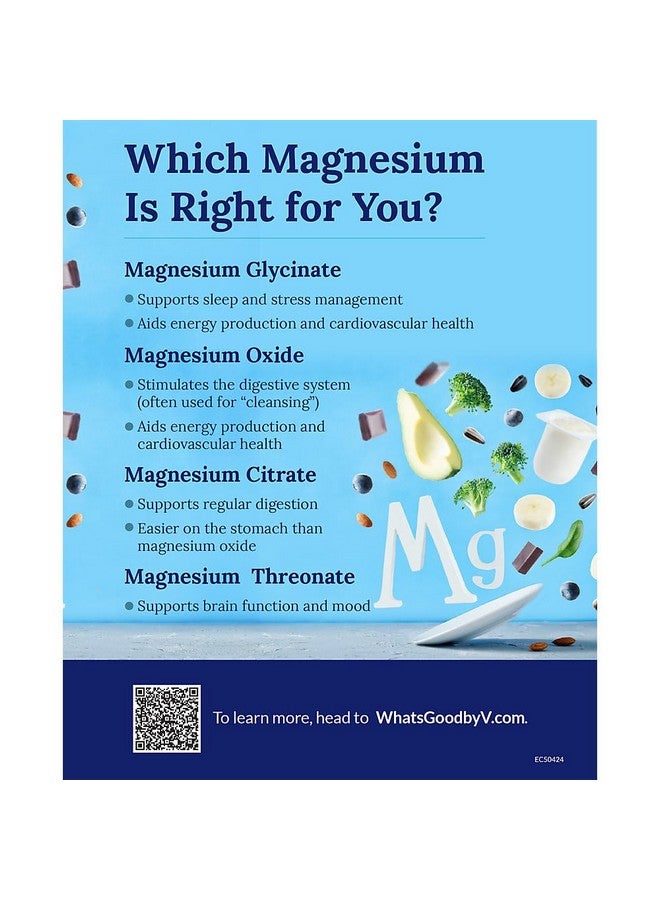 The Vitamin Shoppe Magnesium Citrate Complex 160MG, Mineral Supplement That Supports Bones, Teeth & Energy Production (100 Capsules) - Image 5