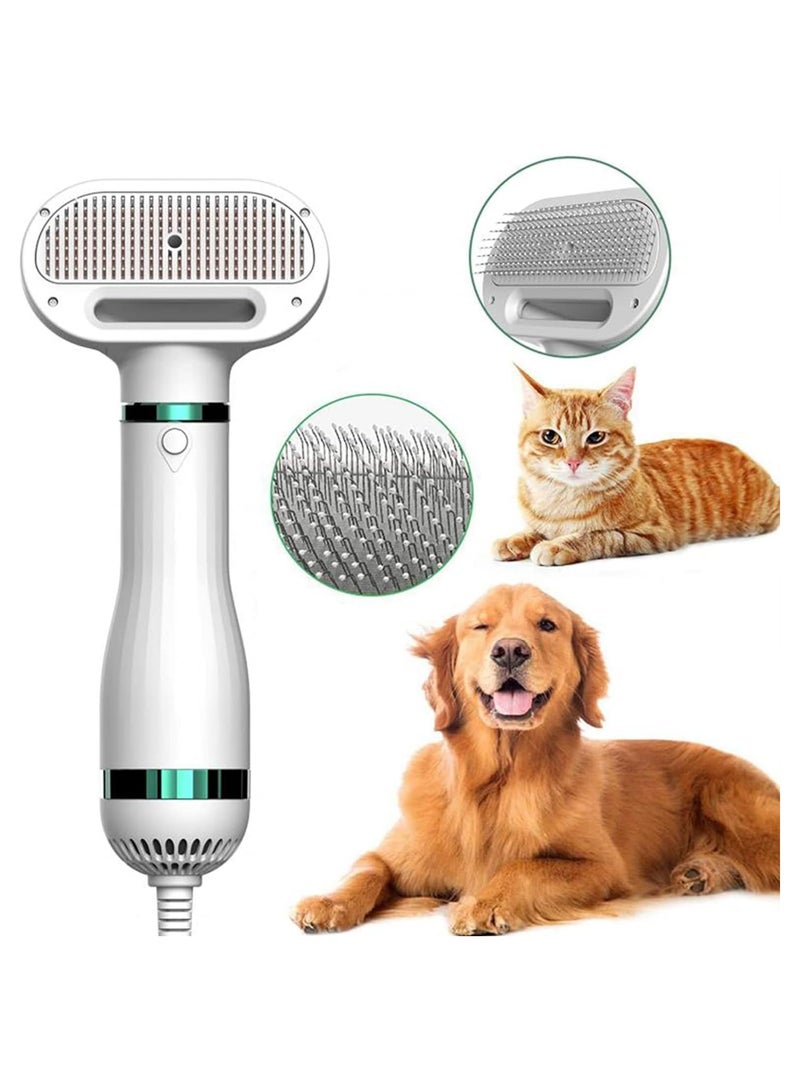 مجفف شعر الحيوانات الأليفة 2 مع فرشاة ناعمة، 3 إعدادات للحرارة، إزالة الشعر بزر واحد، منفاخ محمول للكلاب، تجفيف فروي منزلي احترافي للكلاب الصغيرة والكبيرة - Image 3