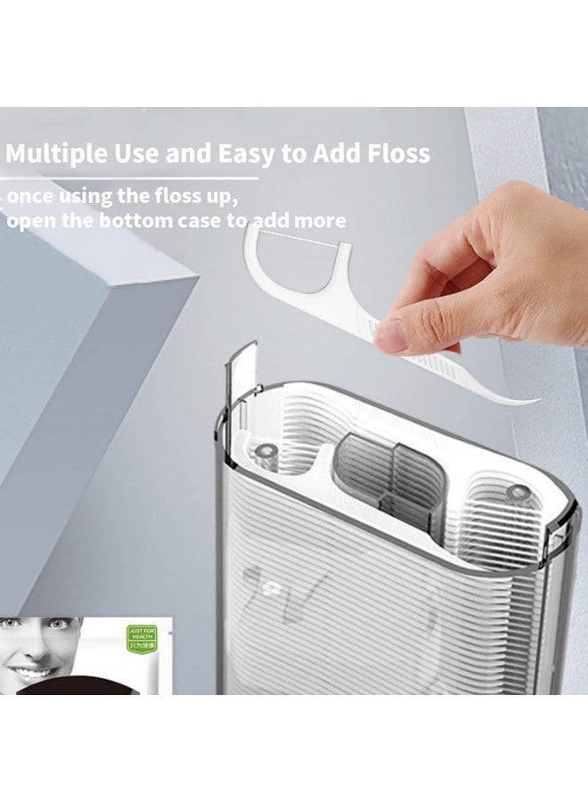 Esamploe Dental Floss Holderpopup Floss Box Automatic Tooth Picks Flossers Dispenser Includes 88 Count Tasteless Flosser - Image 4