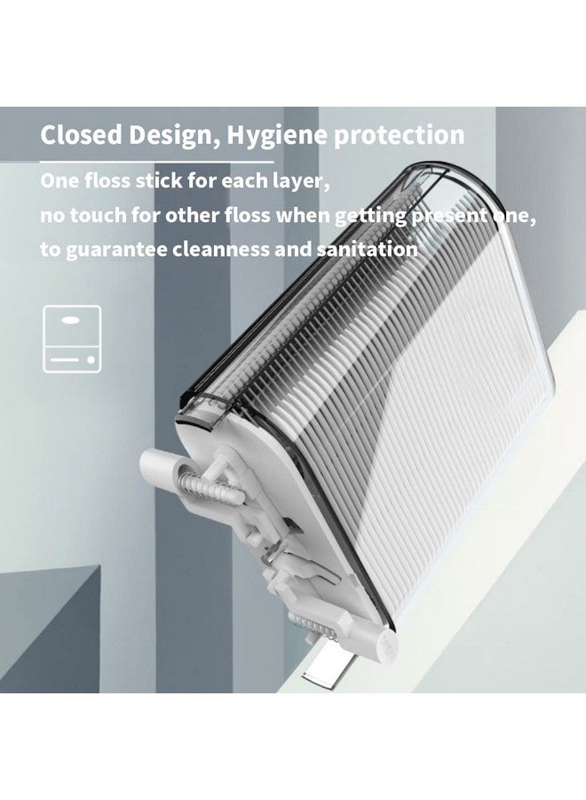 Esamploe Dental Floss Holderpopup Floss Box Automatic Tooth Picks Flossers Dispenser Includes 88 Count Tasteless Flosser - Image 3