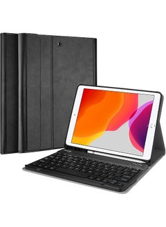 Procases Keyboard Case for iPad 10.2 2021 2020 2019 with Pencil Holder, Wireless Magnetically Detachable Keyboard for 10.2" iPad 9th/8th/7th Generation, Auto Sleep/Wake -Black  - Image 1