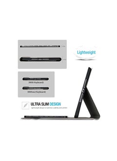 Procases Keyboard Case for iPad 10.2 2021 2020 2019 with Pencil Holder, Wireless Magnetically Detachable Keyboard for 10.2" iPad 9th/8th/7th Generation, Auto Sleep/Wake -Black  - Image 4