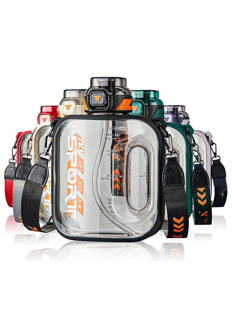 SYOSI Water Bottle with Handle Half Gallon Water Bottle Large Capacity Water Bottle with Straw Water Jug for Fitness Gym and Outdoor Sports Leak Proof BPA Free 67 Oz - Image 4