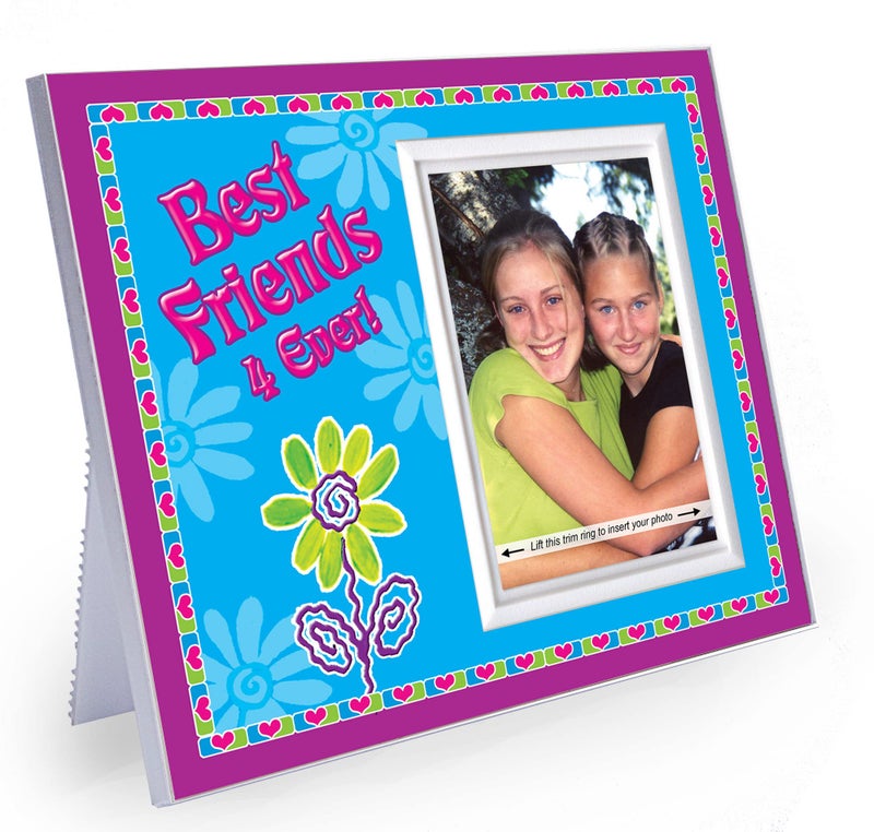 Expressly Yours! Photo Expressions Expressly Yours Best Friend Picture Frame  Best Friends 4Ever Bright and Colorful Gift for Your Bestie  EasyLoad Photo  Sized for Tabletop 825 x 7 Inches  Holds 35 x5 Photo