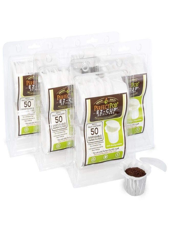 Perfect Pod EZ-Cup Disposable Coffee Filters for Reusable Coffee Pods - 5 Pack (250 Filters) Paper Coffee Pod Filters - Image 1