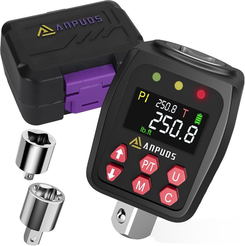ANPUDS 1/2" Digital Torque Adapter with 12.5-250.8 Ft-lb/17-340 Nm Range - Image 1