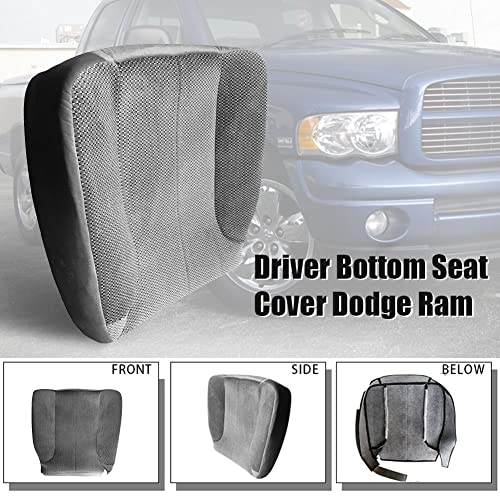 sportuli Gray Driver Side Bottom Cloth Seat Cover Replace for 2003 2004 2005 Dodge Ram 1500 2500 3500 (03-05) - Image 2