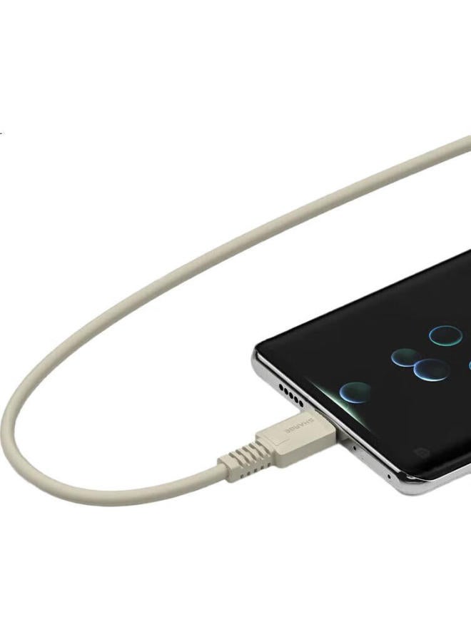 SHARGE Shanji Retro 100W Fast Charging Cable, Dual-Head Type-C Data Cable, Compatible With Iphone 16, Huawei, Xiaomi 14, Samsung, Android Phones, Laptops, And Tablets - Image 2