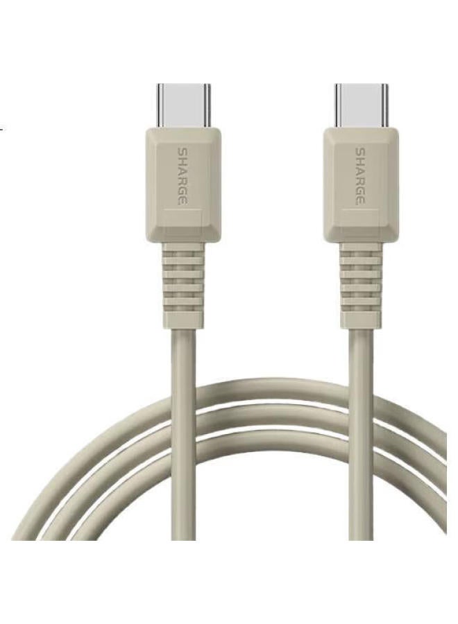 SHARGE Shanji Retro 100W Fast Charging Cable, Dual-Head Type-C Data Cable, Compatible With Iphone 16, Huawei, Xiaomi 14, Samsung, Android Phones, Laptops, And Tablets - Image 3