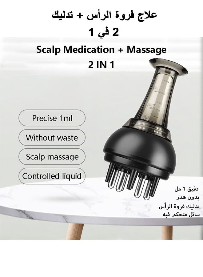 Generic Scalp Massager Applicator Liquid Comb For Hair Care Serum Oil, Mini Portable Hair Roots Massage Medicine Comb, Scalp Applicator Liquid Comb Head Massager, Bathroom Accessories 1Pcs  - Image 2