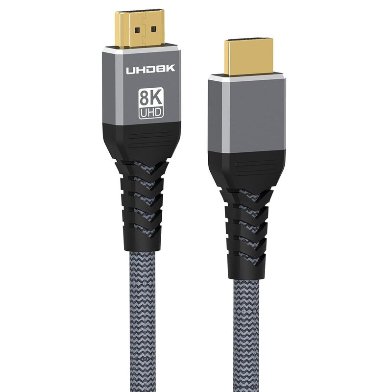 توكفا كابل HDMI 8K بسعة 48 جيجابت في الثانية وطول 6.6 قدم/2 متر، عالي السرعة HDMI 2.1، 4K@120Hz، 8K@60Hz، كابل HDMI مضفر لأجهزة الكمبيوتر المحمولة والشاشات وPS4 وPS5 وXbox One وFire TV - Image 1