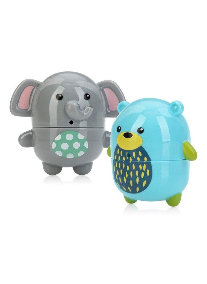 Nuby - Silly Squirts Bath Toys Easy To Clean Children'S Bath Toy Bear And Elephant - Image 1