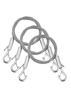 3Pcs Adjustable Picture Hanging Wire Kit,Heavy Duty Stainless Steel Wire Rope 2m x 1.5mm for Hanging Mirrors, Frame, Lamps, Billboards, Basket Flowerpot - Holds Up to 66lbs (30kg)