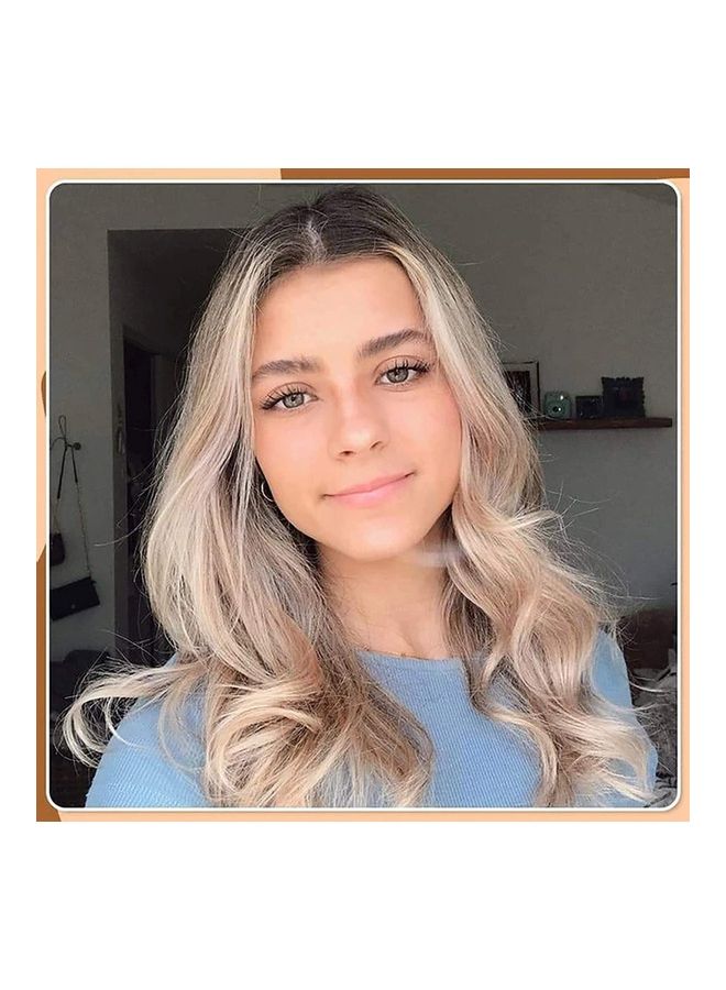 NIBEMINENT Sponge Heatless Curl Hair Ribbon Set Pink - Image 3