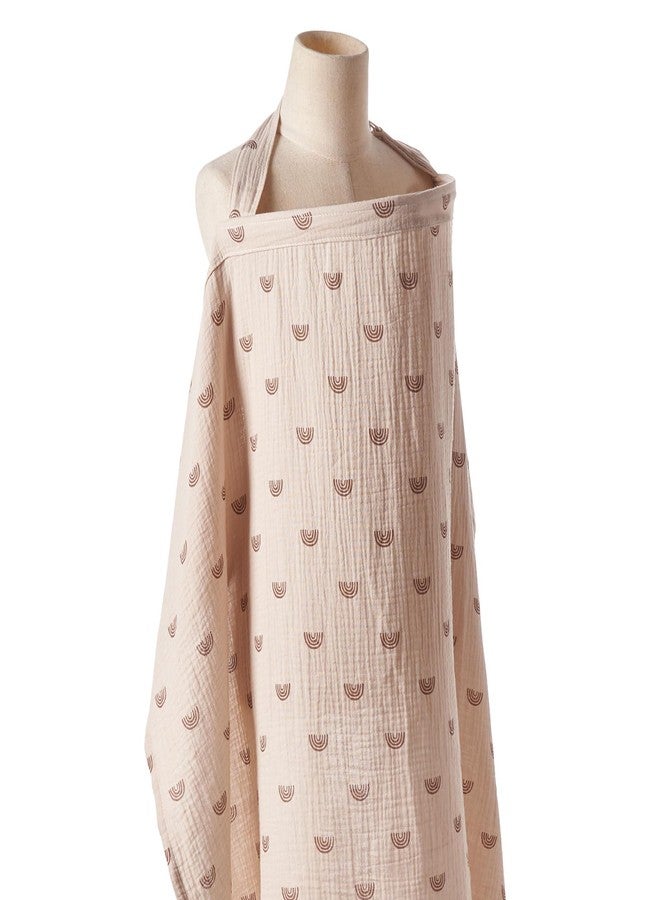 Insular Muslin Nursing Cover for Breastfeeding, Breathable Privacy Nursing Covers with Arch Neckline for Mom, Soft Cotton Multi-use Nursing Apron, Rainbow - Image 4