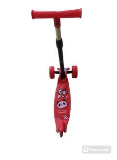 Generic Scooter for Kids, 3 Colorful Flash Wheel, Smart Kick Scooter with Foldable & Height Adjustable Handle (Panda)  - Image 3
