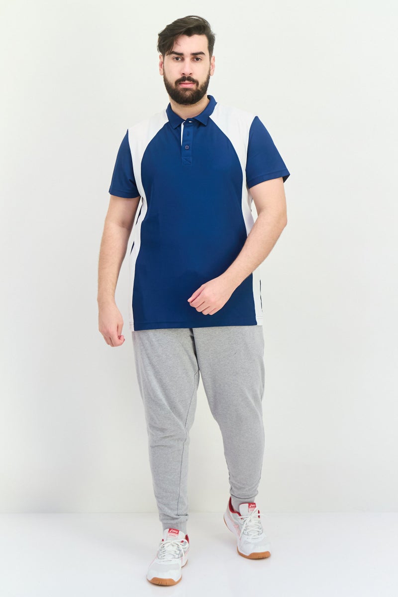 PUMA تي شيرت بولو رياضي للرجال بأكمام قصيرة، أزرق فيروزي/أبيض - Image 3