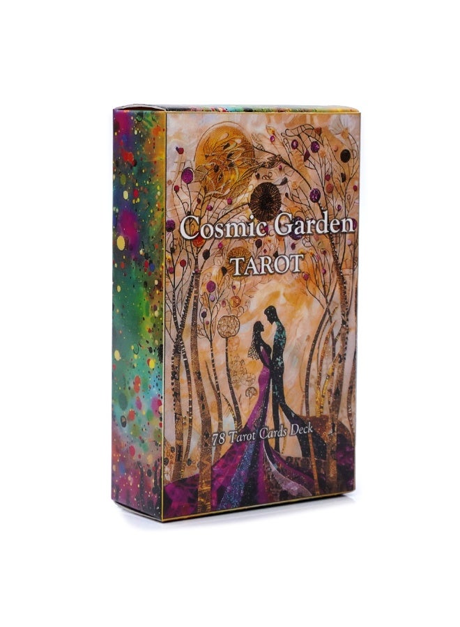 NIBEMINENT مجموعة أوراق تاروت حديقة كونية - أوراق تاروت فريدة - 78 ورقة تاروت - أوراق تنبؤ مصممة خصيصًا ومجموعة أوراق تاروت - Image 1