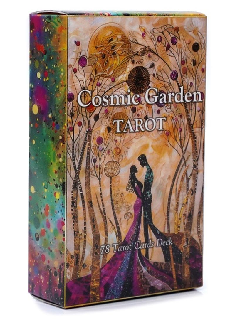 NIBEMINENT مجموعة أوراق تاروت حديقة كونية - أوراق تاروت فريدة - 78 ورقة تاروت - أوراق تنبؤ مصممة خصيصًا ومجموعة أوراق تاروت - Image 1