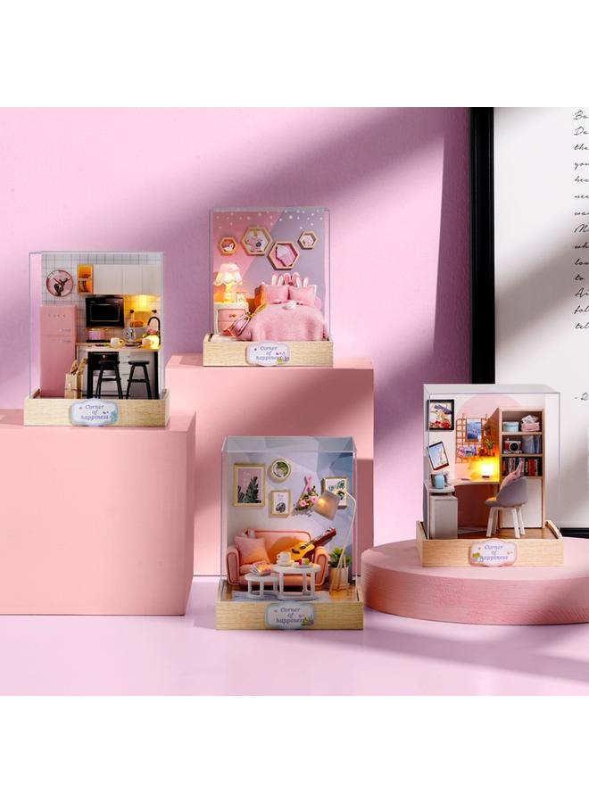 Bluejw Zhiqu House DIY Handmade Wooden Assembled Model Cabin QT Happy One Pavilion Series Creative Toys Birthday Gift - Image 2