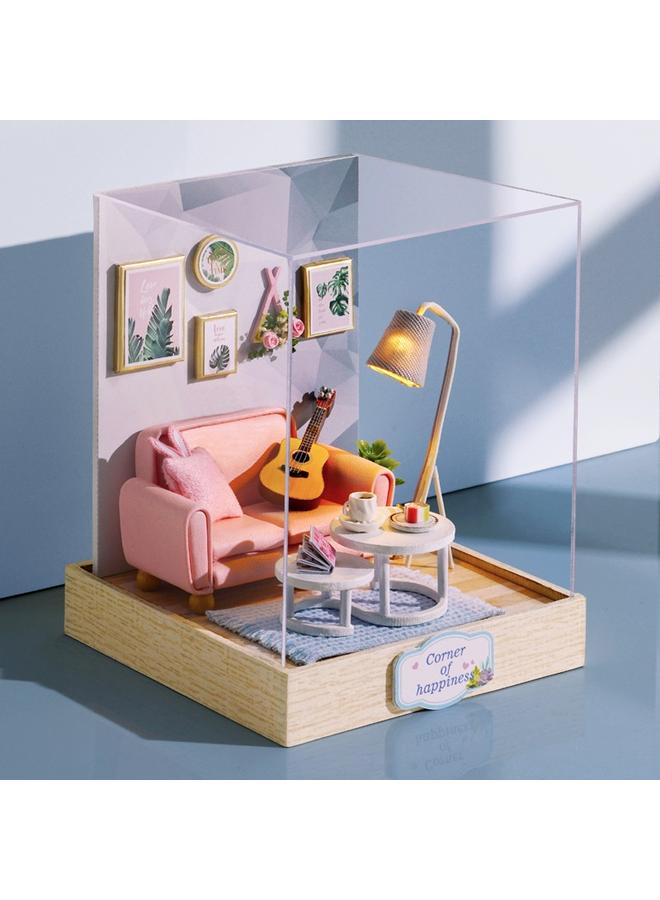 Bluejw Zhiqu House DIY Handmade Wooden Assembled Model Cabin QT Happy One Pavilion Series Creative Toys Birthday Gift - Image 3