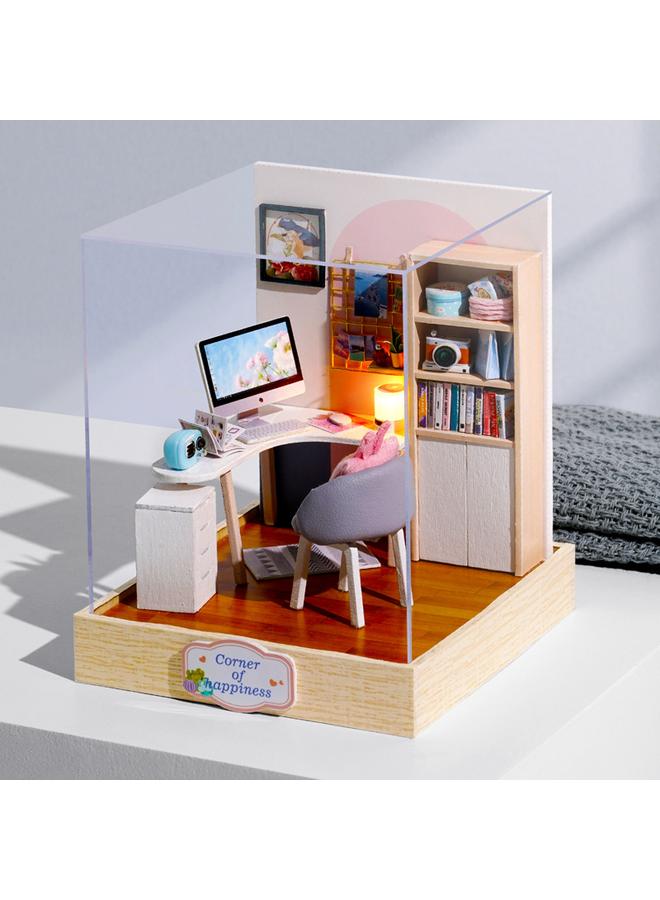 Bluejw Zhiqu House DIY Handmade Wooden Assembled Model Cabin QT Happy One Pavilion Series Creative Toys Birthday Gift - Image 4