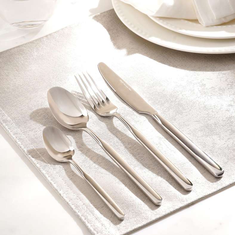 Pan Home Merlin 16-Piece Cutlery Set -Chrome - Image 1