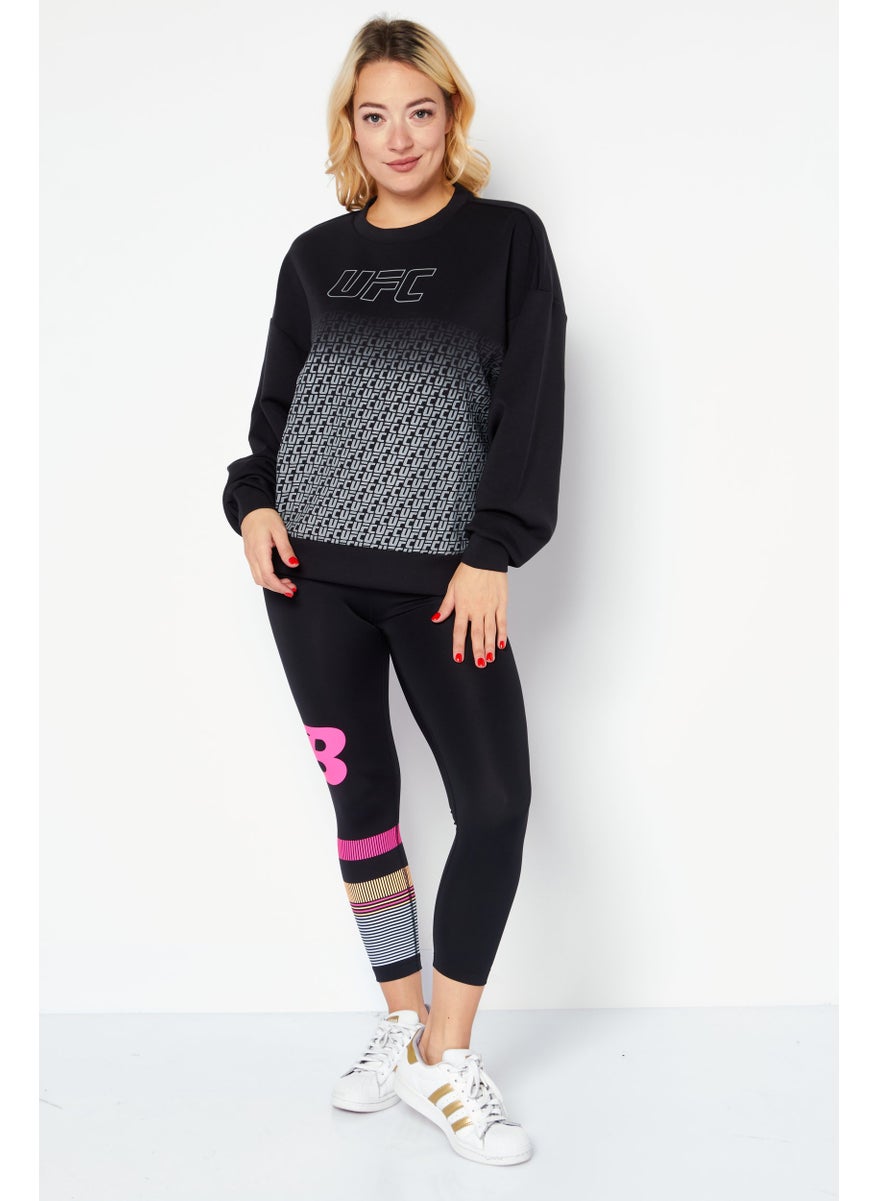Ufc Women Sportswear Fit Long Sleeves Training Sweatshirt, Black  - Image 4