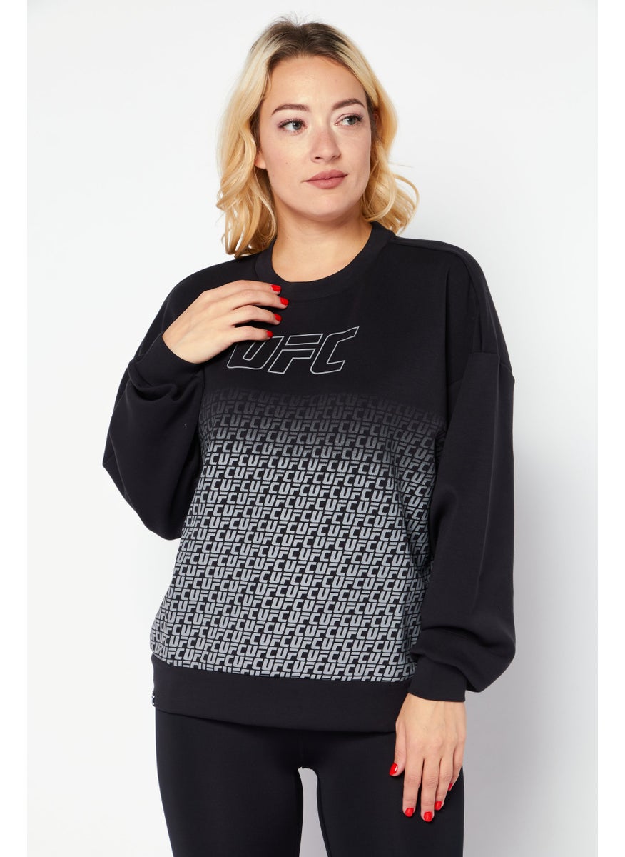 Ufc Women Sportswear Fit Long Sleeves Training Sweatshirt, Black  - Image 1