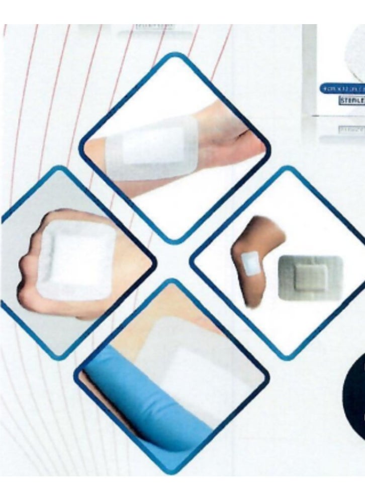 FOCUS 2 Boxes 10 Pieces Sterile Square Wound Adhesive Strips 7cm*5cm  - Image 2