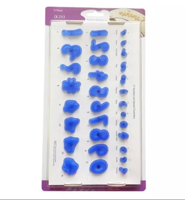 LYBA MOULDS LYBA MOULDS Number Special Character Stamp Cake  - Image 2
